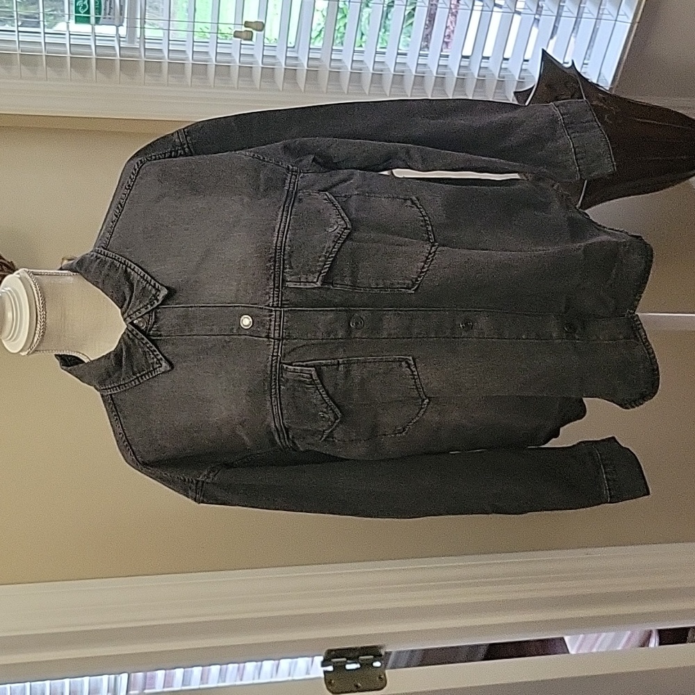 YMI With Love potassium+hsand gray denim jean shacket Cotton oversized XL NEW… - Picture 2 of 11